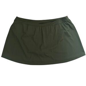 NWOT Swimsuits For All Chlorine Resistant Swim Skirt in Olive Green - Size 26W